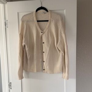 Madewell Cream Button-Up Cardigan